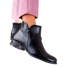 Stiefel mit dekorativem Absatz Sergio Leone schwarz