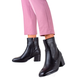 Renda Hochhackige Stiefeletten mit gebogenem Absatz schwarz