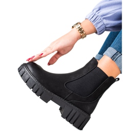 Chelsea Boots aus Kunstleder von Sergio Leone schwarz