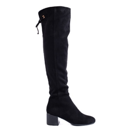 Goodin Stilvolle Stiefel mit dekorativem Absatz schwarz