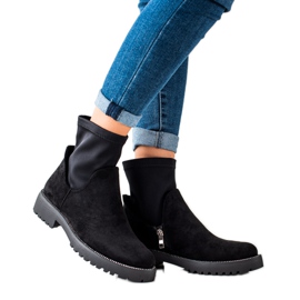 Bella Star Stiefeletten aus Wildleder zum Hineinschlüpfen schwarz