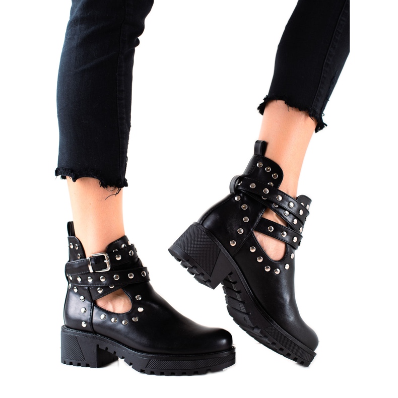 Bestelle Modische Arbeiter mit Strasssteinen schwarz