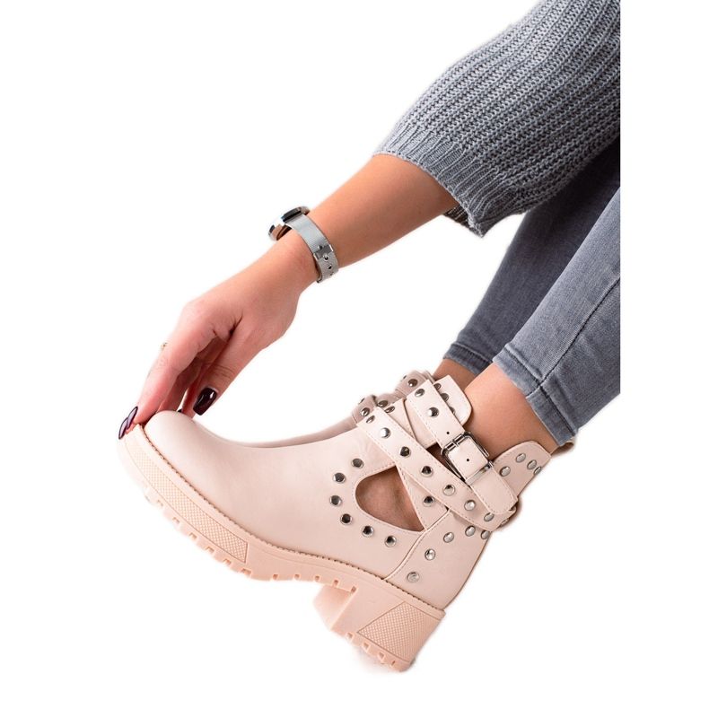 Bestelle Modische Arbeiter mit Strasssteinen beige