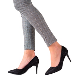 TRENDI Glitzernde schwarze High Heels