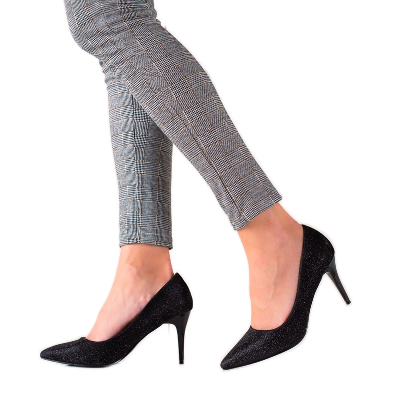 TRENDI Glitzernde schwarze High Heels