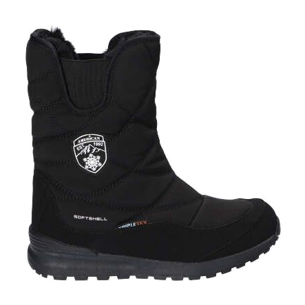 Wasserdichte Softshell-Schneestiefel mit American Club SN22/21 Membran, schwarz