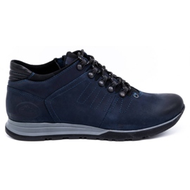 Olivier Marineblaue Herren Lederstiefel 920MP