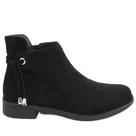 BM Schwarze flache Damenstiefel MR-10 Black