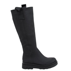 Schwarze Damenstiefel QT27P Schwarz