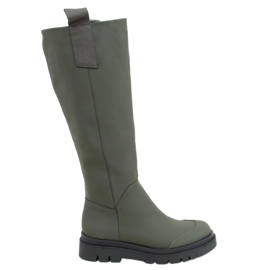 Grüne Damen Reitstiefel QT27P Army Green