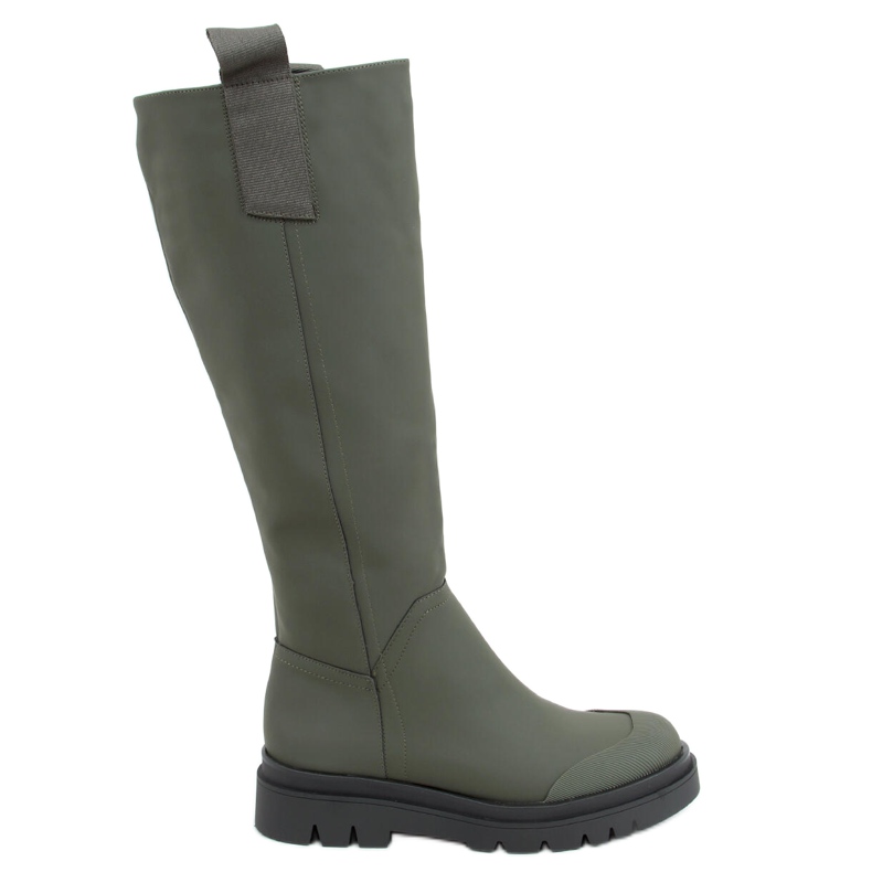 Grüne Damen Reitstiefel QT27P Army Green