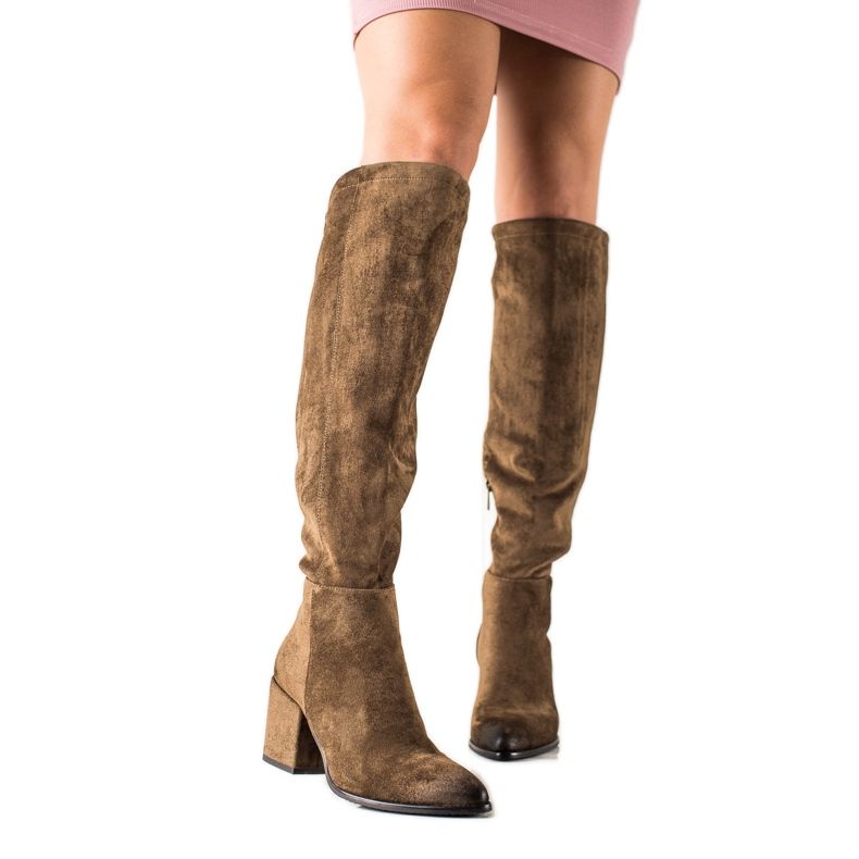 VINCEZA Sylowe Wildlederstiefel braun