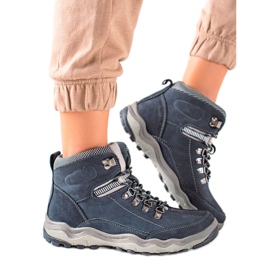 New Age Bequeme Trekkingschuhe marineblau blau