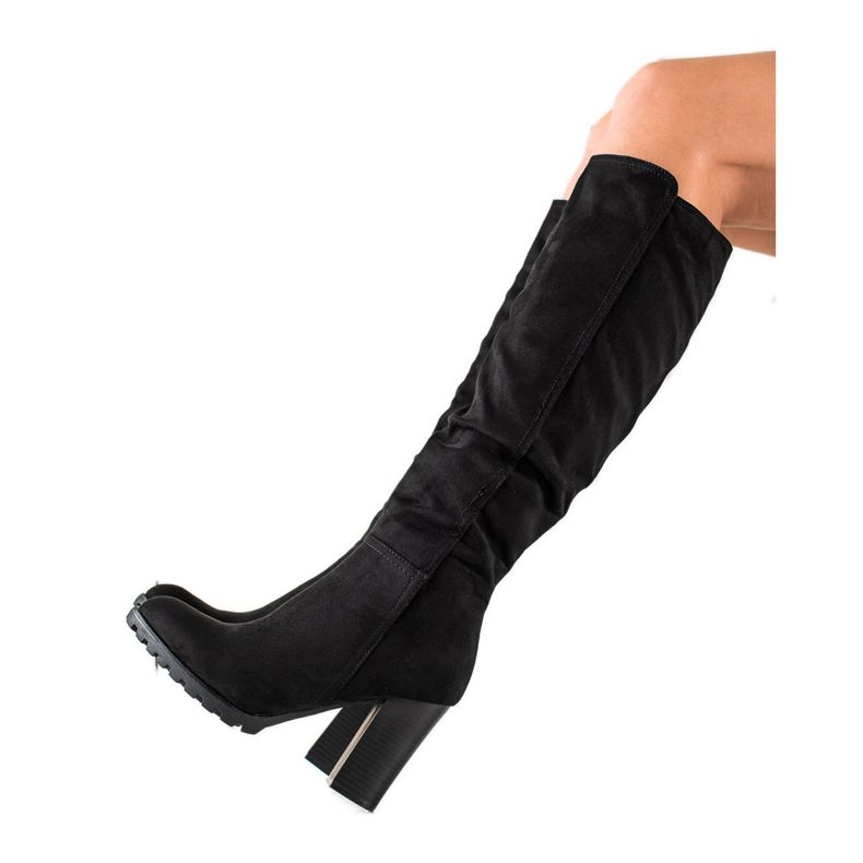 Sixth Sense Klassische schwarze Stiefel mit hohen Absätzen