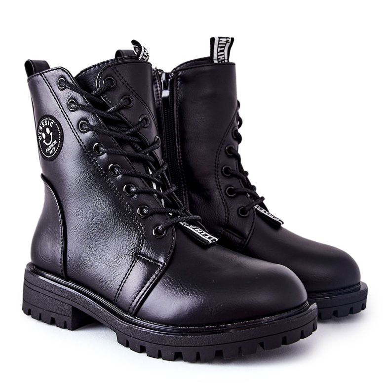 PE1 Warme Kinderstiefel Workers Schwarz Rosalie