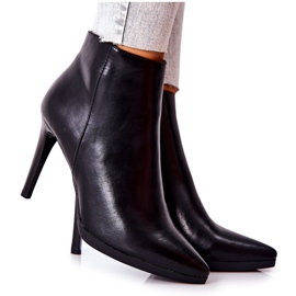 Damenstiefel mit hohem Absatz Sergio Leone BT501 schwarz