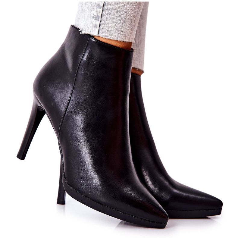 Damenstiefel mit hohem Absatz Sergio Leone BT501 schwarz