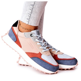 Sportschuhe Memory Foam Big Star II274401 Beige-Blau