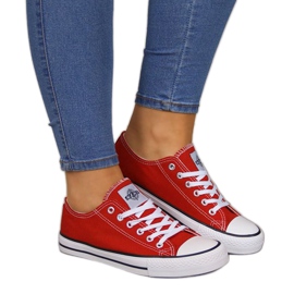 Niedrige Textil-Sneakers NEWS W EVE8D rot marineblau