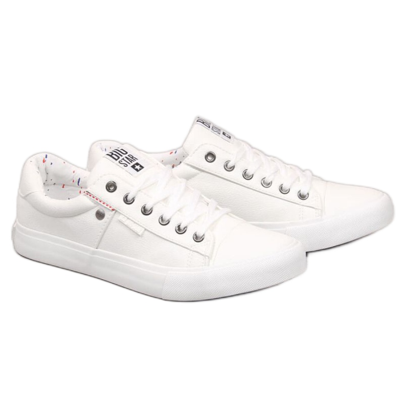 Niedrige Sneakers aus Öko-Leder Big Star M GG174028 weiß