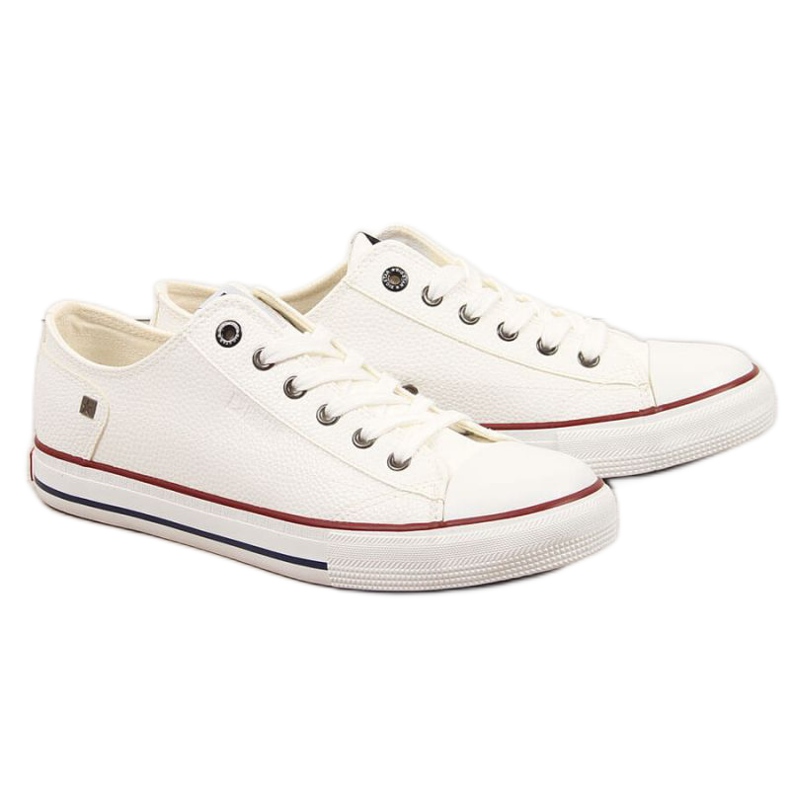 Low-Top-Sneaker mit Öko-Leder Big Star M II174001 weiß