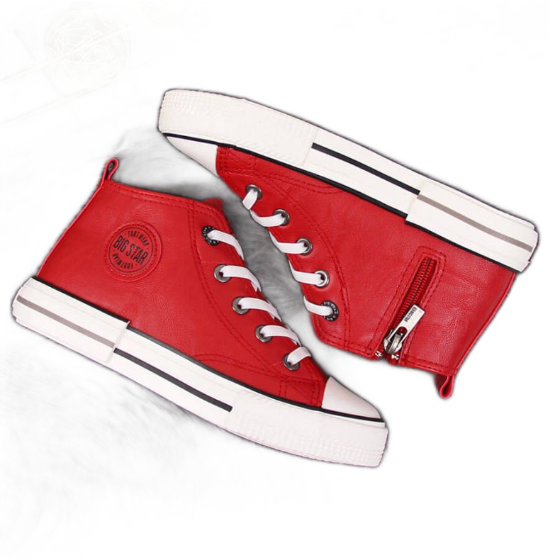 Sneakers aus Öko-Leder Big Star Jr II374005 rot weiß