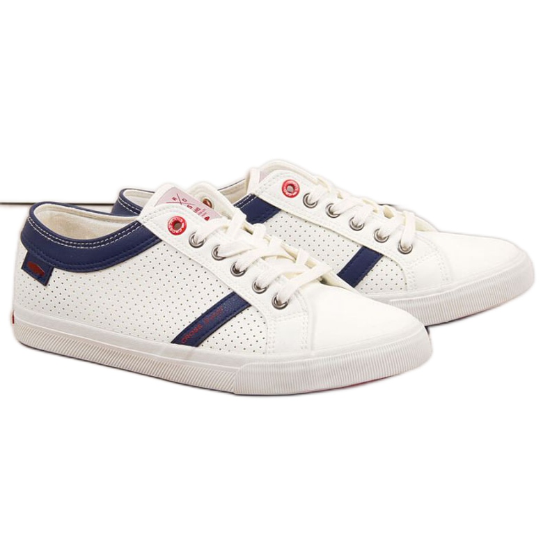 Niedrige Sneakers aus Öko-Leder Cross Jeans M II1R4005C weiß