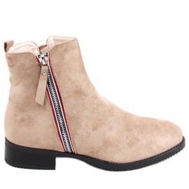 Isabel Khaki Wildlederstiefel beige