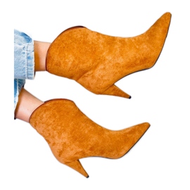 Fibi Camel Stiefel mit hohem Absatz braun