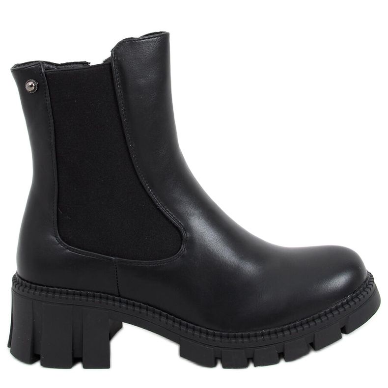 Chelsea-Boots mit hohem Obermaterial in Tutu Black schwarz