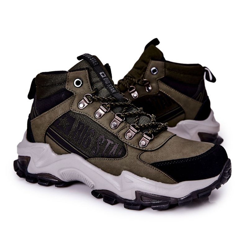 Herren Trekkingschuhe Big Star II174202 Khaki schwarz grün