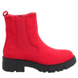 Hege Rote Chelsea-Stiefel aus Wildleder