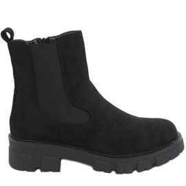 Hege Schwarze Chelsea-Stiefel aus Wildleder