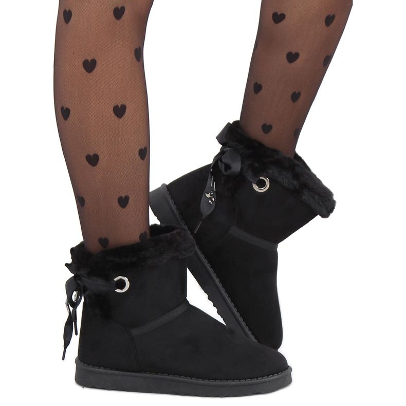 Emusy Silki Schwarze Schneestiefel