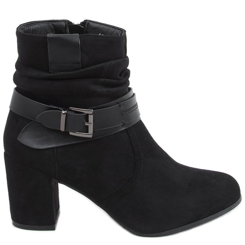 Terr Schwarze Wildlederstiefel mit Absatz