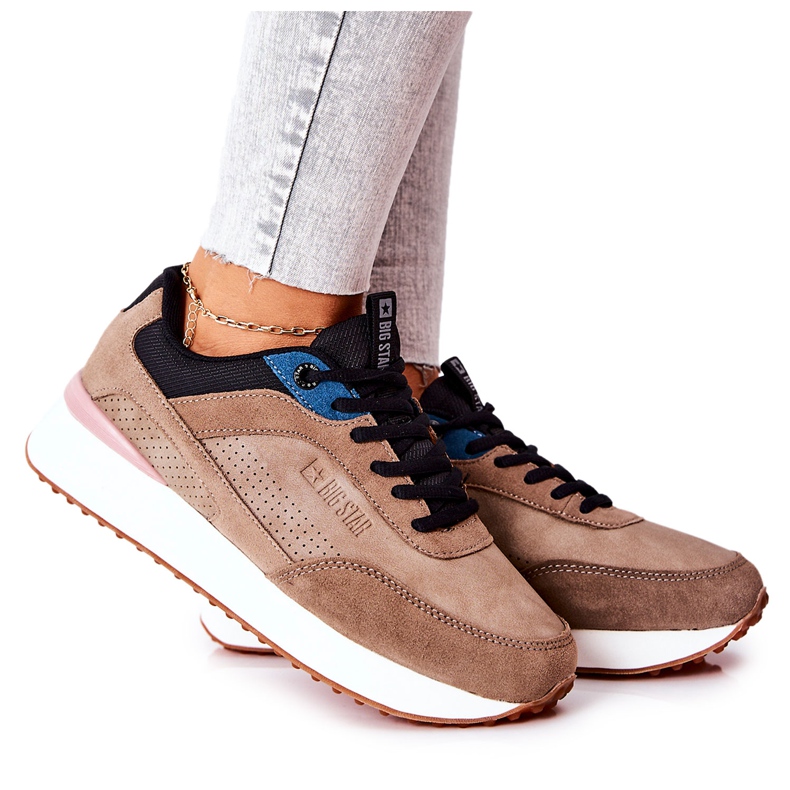 Sportschuhe Memory Foam Big Star II274407 Braun-Schwarz