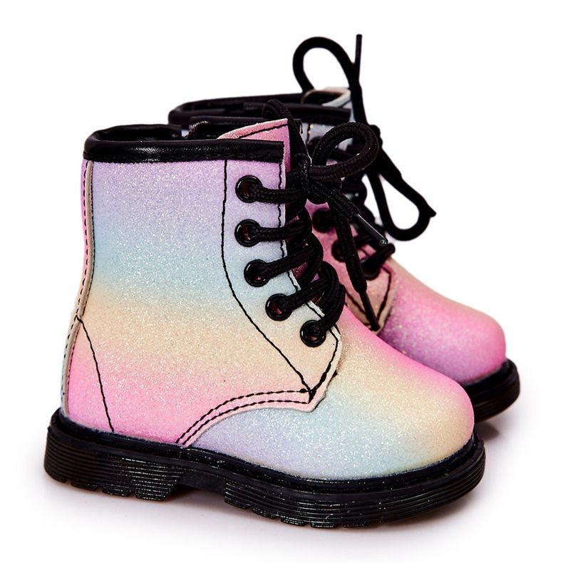 FR1 Warme Kinderstiefel mit Reißverschluss Pastel Goopy mehrfarbig