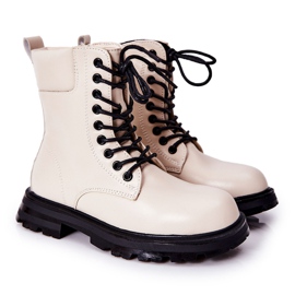 FR1 Classic Beige Clarika Stiefel für Kinder mit Reißverschluss