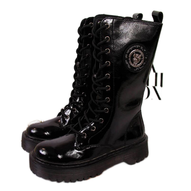 Hohe isolierte Lederstiefel Filippo W PAW298 schwarz