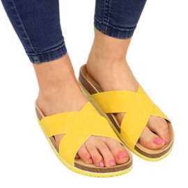 Leder Big Star W HH274596 gelbe Hausschuhe