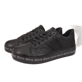 Schwarze Low-Top-Sneaker auf der Big Star W II274070-Plattform