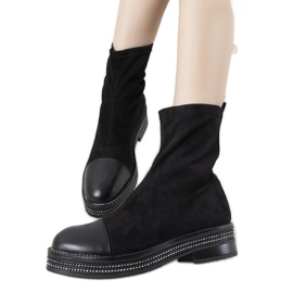 Schwarze Stiefel mit Zirkonia My Way