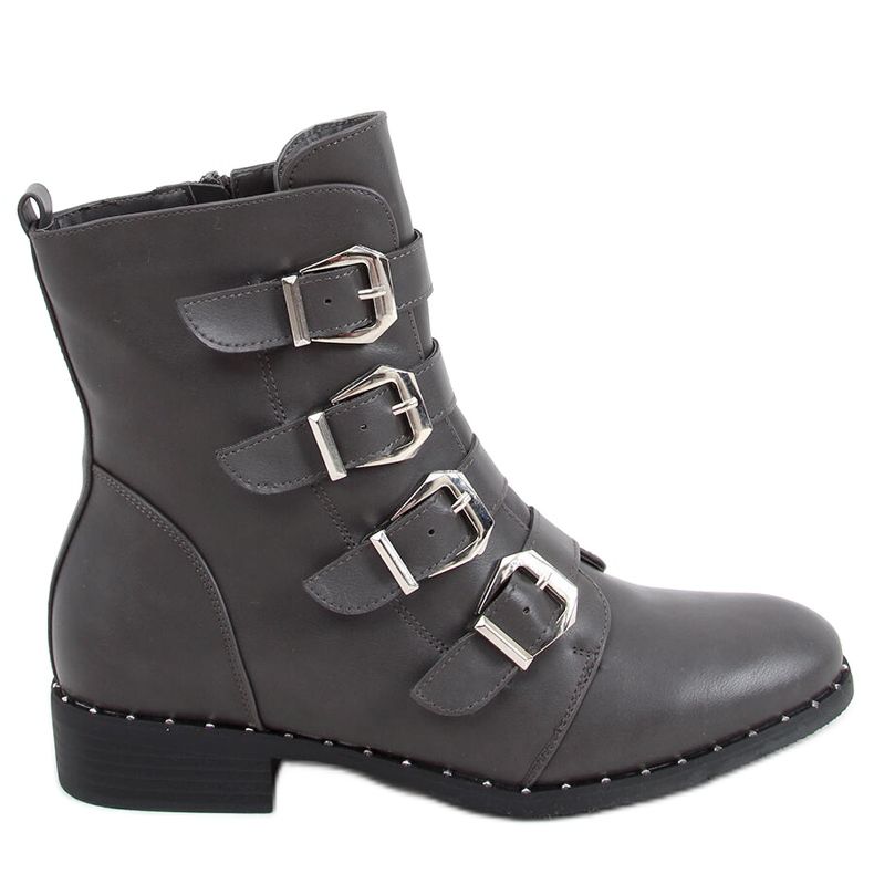 Stiefel mit Schnallen Punto Grey grau