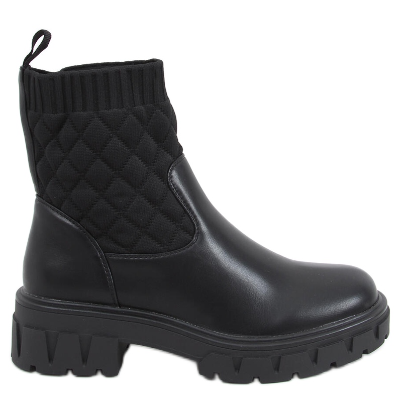 Stiefel mit gestepptem Obermaterial Elin Black schwarz