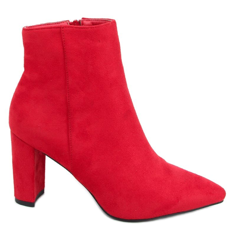 Line Rote Stiefeletten mit hohem Absatz