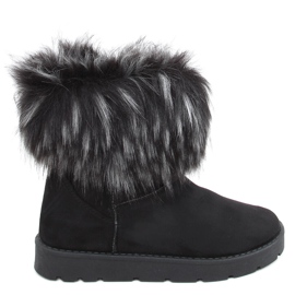 Schneestiefel mit Fell von Else Black schwarz
