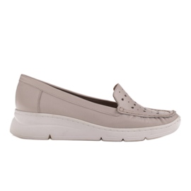 Radoskór Bequeme Leder-Loafer mit Perforation beige