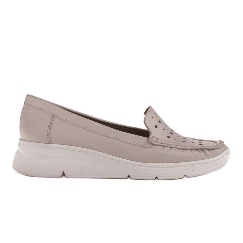 Radoskór Bequeme Leder-Loafer mit Perforation beige