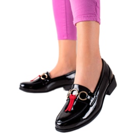 Filippo Lackierte Lederschuhe schwarz