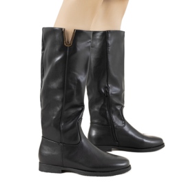 Schwarze Zavala Keilstiefel